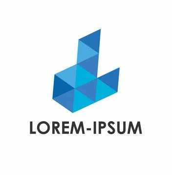 D, dl, l, al initials blue diamond vector illustration and logo Stock Illustration