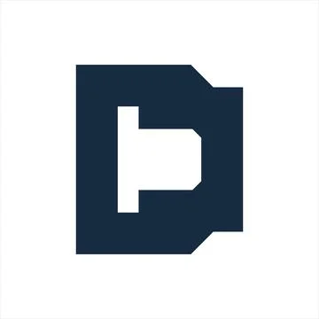 D, DT initials geometric letter company logo Stock Illustration