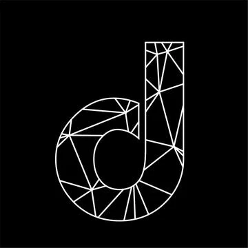 D geometric triangle blockchain font Illustrazione stock