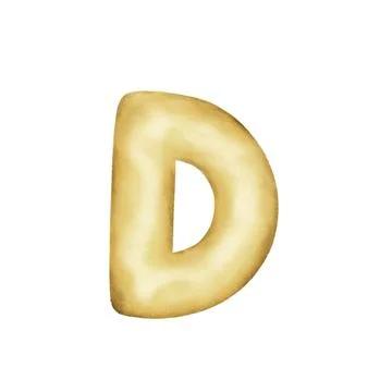 D gold balloon Stock Illustration