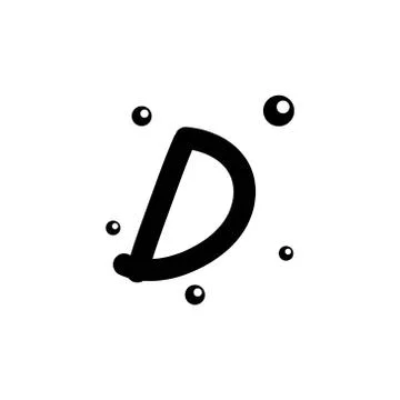 D hand drawn alphabet  vector design template illustration Stock Illustration