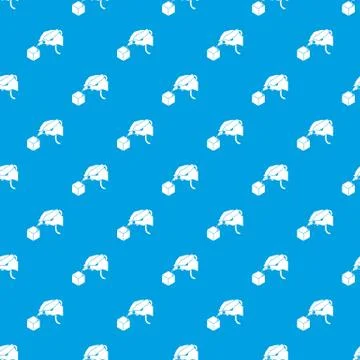D hand printing pattern seamless blue イラスト素材
