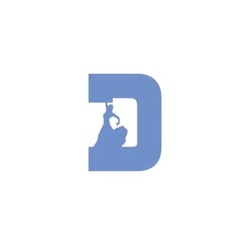 D, ID initials dancing art logo and vector icon Stock Illustration