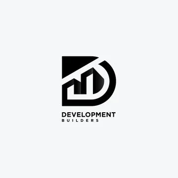 D latter development logo Stock Illustration