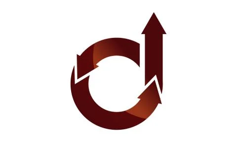 D Letter Arrow Ilustración de archivo