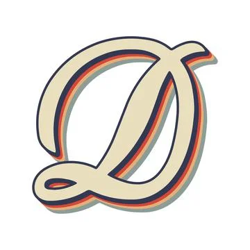 D letter, D logo, D letter logo design, D vector logo, letter design illustra Illustrazione stock