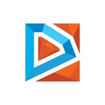 D letter diamond logo vector concept design template Stock Illustration