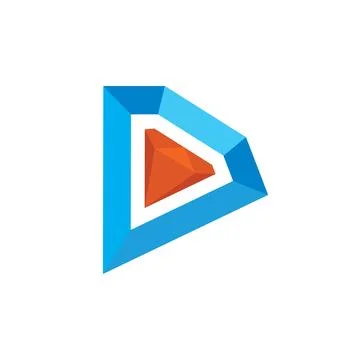 D letter diamond logo vector concept design template Stock Illustration