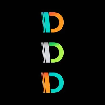 D letter logo design Creative D logo Stock Illustration