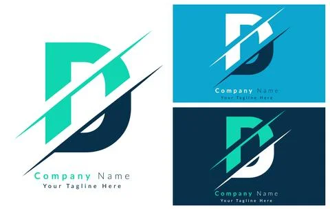 D Letter Logo Icon Design Concept. Vector Logo Illustration イラスト素材