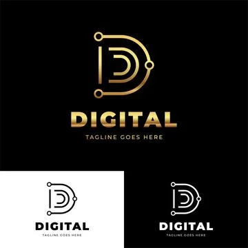 D Letter Logo Stock Illustration