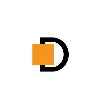 D letter logo Stock Illustration