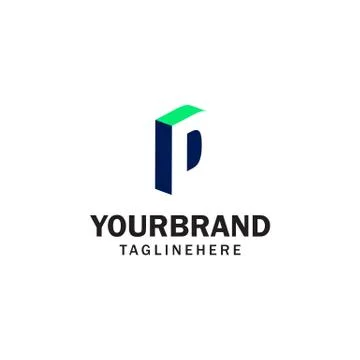 D Letter logo in negative space vector design template elements 스톡 일러스트