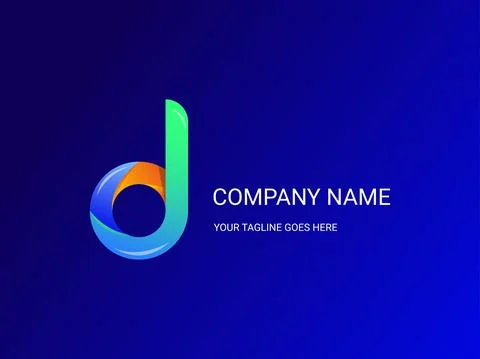 D Letter Logo vector base Stock Illustration