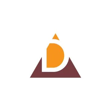 D letter logo vector design Stock Illustration