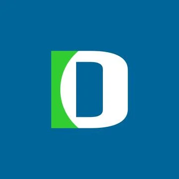 D letter logo vector illustration. D Lettermark simple iconic logo design Stock Illustration