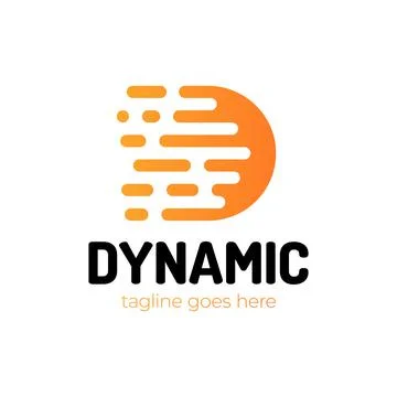D letter with movement and shift logo. Motion Speed Line Letter D vector Logo Illustrazione stock