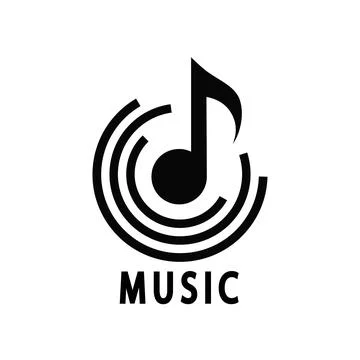 D letter, Music vector logo illustration. Music symbol icon. Premium quality. Stock Illustration