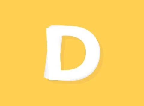 D Letter vector font, modern layers design. Eps10 illustration Stock Illustration