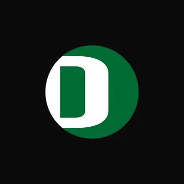D lettermark iconic round logo vector illustration イラスト素材