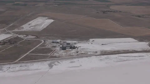 D-Log M. Aksaray, Turkey. Aerial view of Tuz Golu Salt Lake near Sereflikochisar Stock Footage 332975217