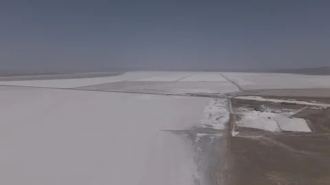 D-Log M. Aksaray, Turkey. Tuz Golu salt lake, vast geometric evaporation ponds Stock Footage 339765514