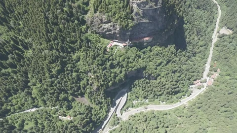 D-Log M. Altindere, Trabzon Province, Turkey. Sumela Monastery. Altindere Valley Stock Footage 313722514
