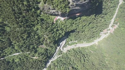 D-Log M. Altindere, Trabzon Province, Turkey. Sumela Monastery. Altindere Valley Stock Footage 313722544