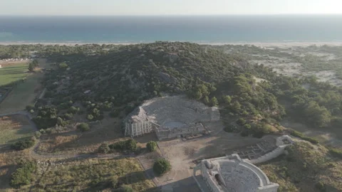 D-Log M. Gelemis, Turkey. Patara Ancient Theatre and Parliament Building (Meclis Stock Footage 320859471