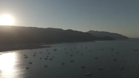 D-Log M. Marmaris, Turkey. Exclusive premium beach scene with luxury sunbeds, Video stock 319817187