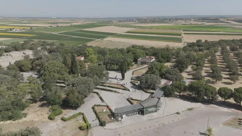 D-Log M. Tevfikiye, Turkey. Aerial view of the ruins of the Western Sanctuary, Stock Footage 318639579