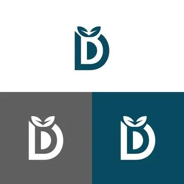 D logo design concept Illustrazione stock