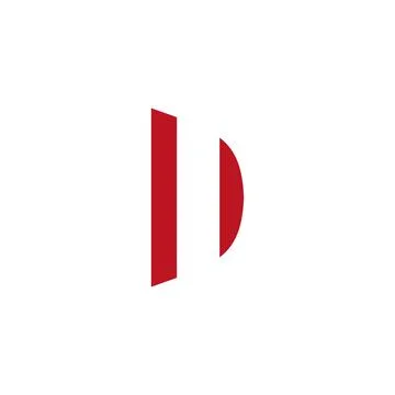 D logo design easy catchy d symbol Stock Illustration