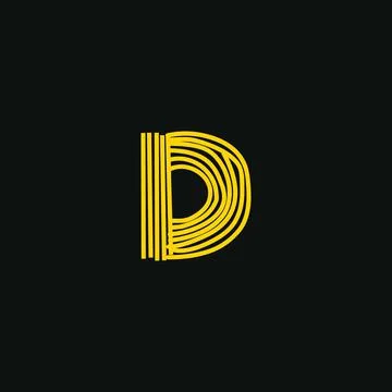 D logo, Initial lettering handwriting or handwritten for identity. Logo hand Stock-Illustration