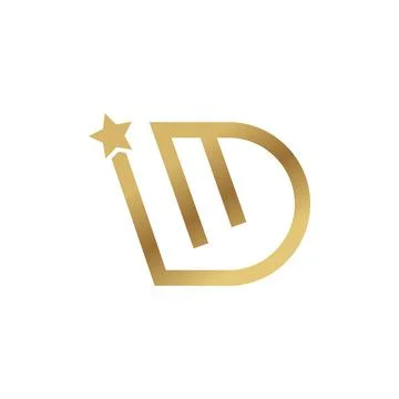 D logo minimal design logo d symbol design, graphic, minimalist.logo Stock Illustration