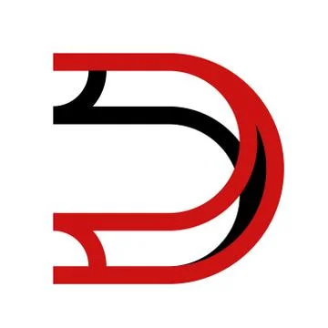 D logo, monogram, vector Stock Illustration