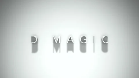 D magic 3D title animation with shadows on a white background 스톡 동영상 297217381