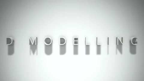D modelling 3D title animation with shadows on a white background Stock Footage 296800284