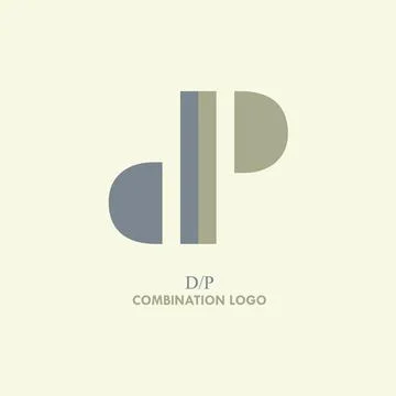D P Letter Initials Flat Isolated Logo Design Vector Concept Stock Illustration