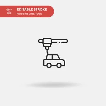 D Printer Simple vector icon. Illustration symbol design template for web mob イラスト素材