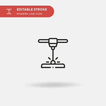 D Printer Simple vector icon. Illustration symbol design template for web mob 스톡 일러스트