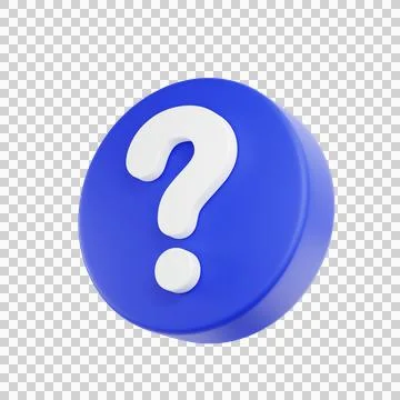 D render Question mark speech bubble icon. Message box with question sign. Stock Illustration