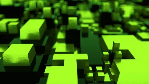 D rendering isometric structure with blur. The concept of abstract chip or the Video stock 129760783