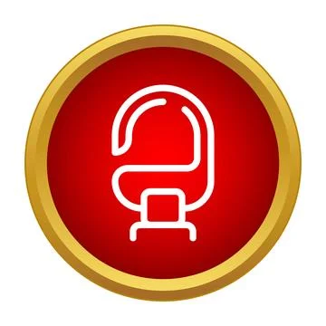 D ring hook connecting line flat icon 库存插图