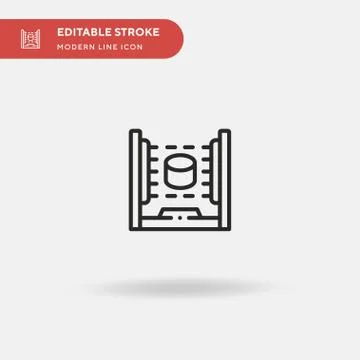 D Scanner Simple vector icon. Illustration symbol design template for web mob Stock Illustration