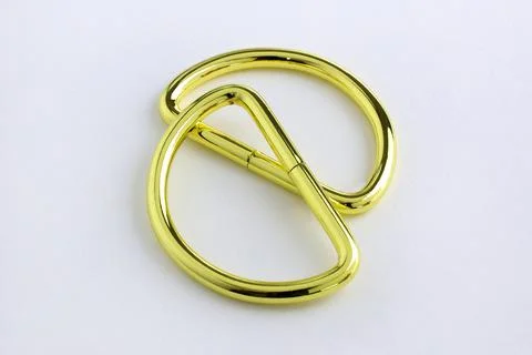 D shaped Loop small half ring. Stock Photos