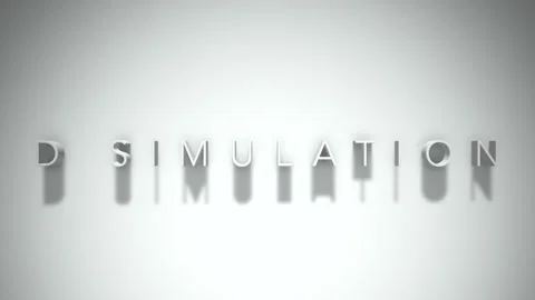 D simulation 3D title animation white text on a white background Stock Footage 299427028