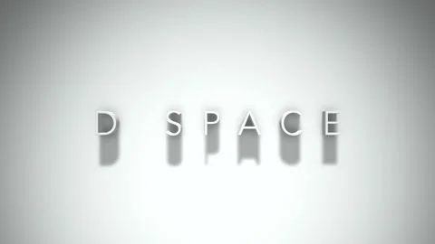 D Space 3D title animation with shadows on a white background Stock Footage 296739429