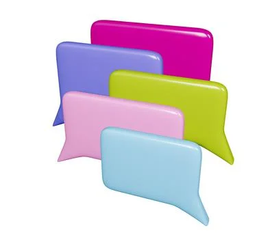 D speech bubbles for text replacement, chatting Stock Illustration