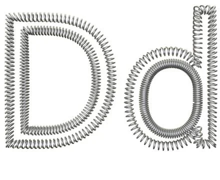 The "D" of a spring Stock Illustration